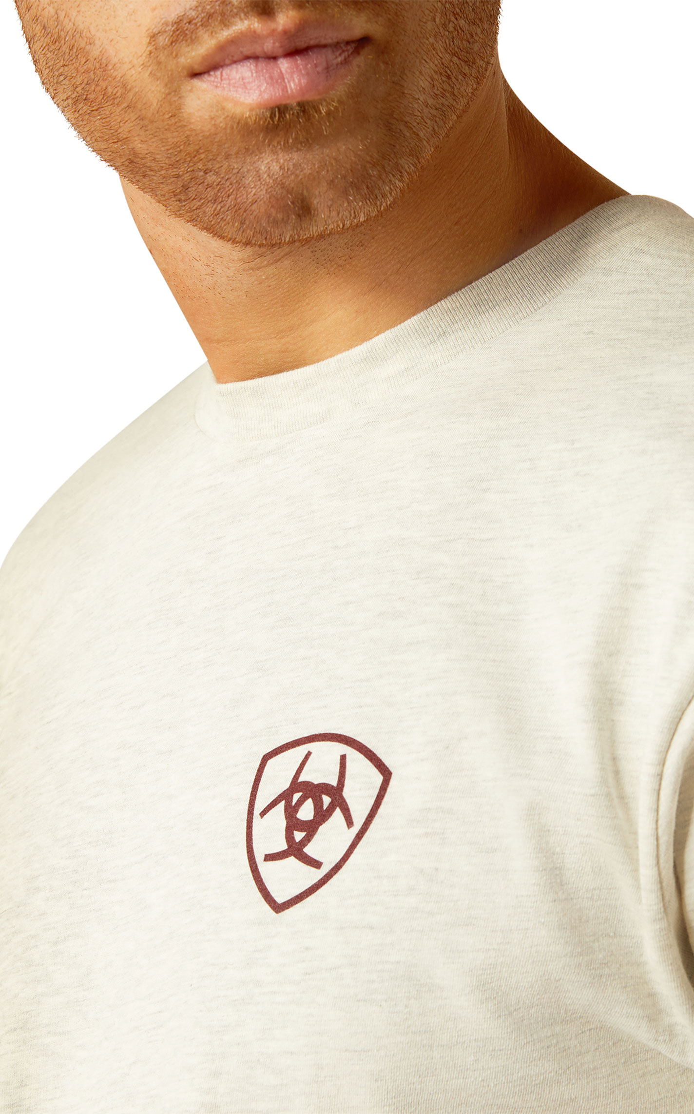 Ariat Men's Sand Bronc & Rider Flag Logo Graphic T-Shirt - Image 1