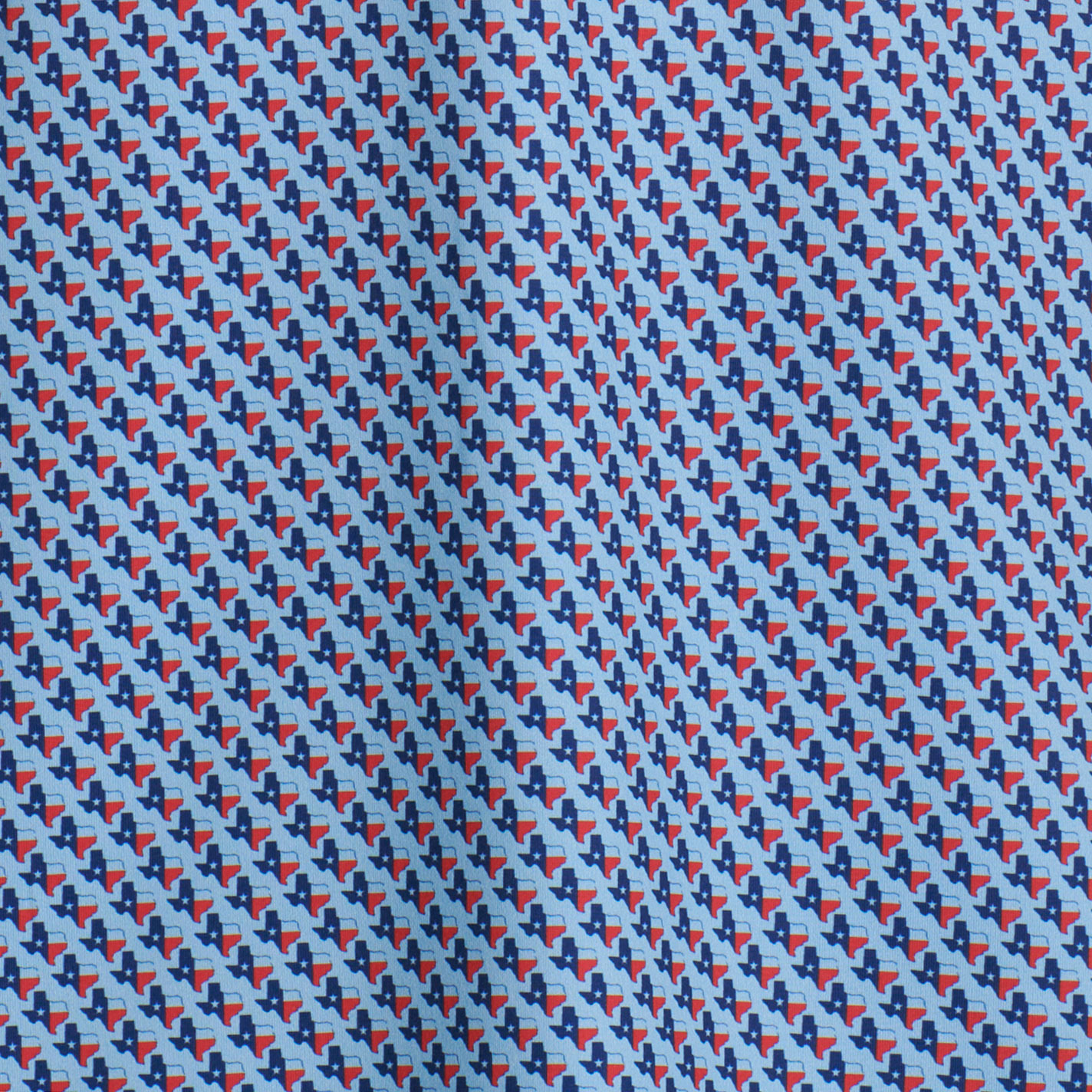 Rafter C Men’s Blue Texas Print Polo Shirt - Image 1