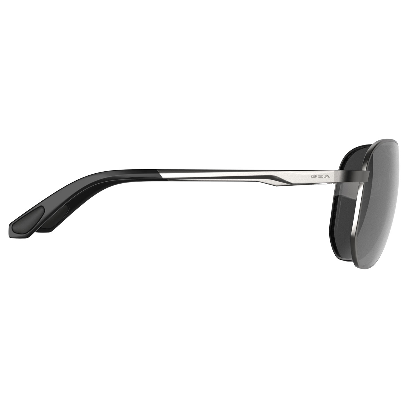 BEX Welvis Matte Silver Gray Sunglasses - Image 1