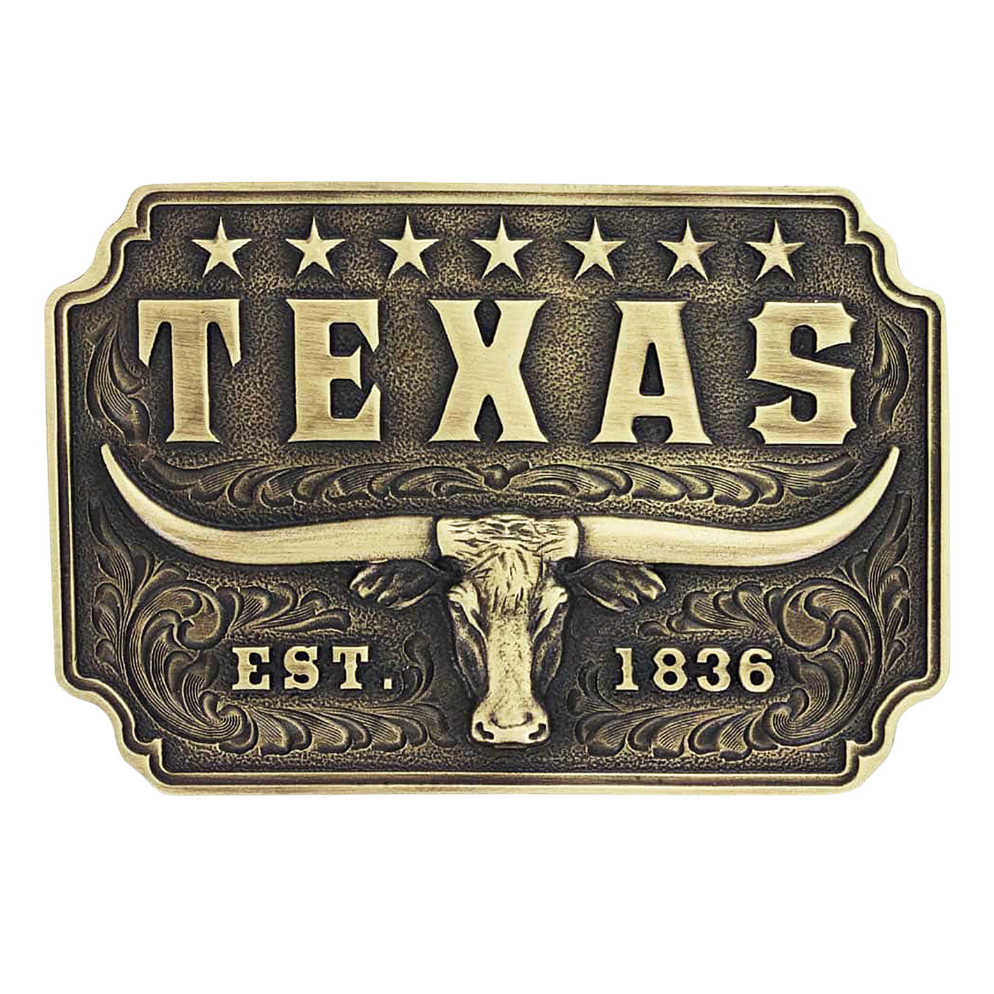 Montana Silversmith Attitude Classic Texas Longhorn Belt Buckle - Image 1