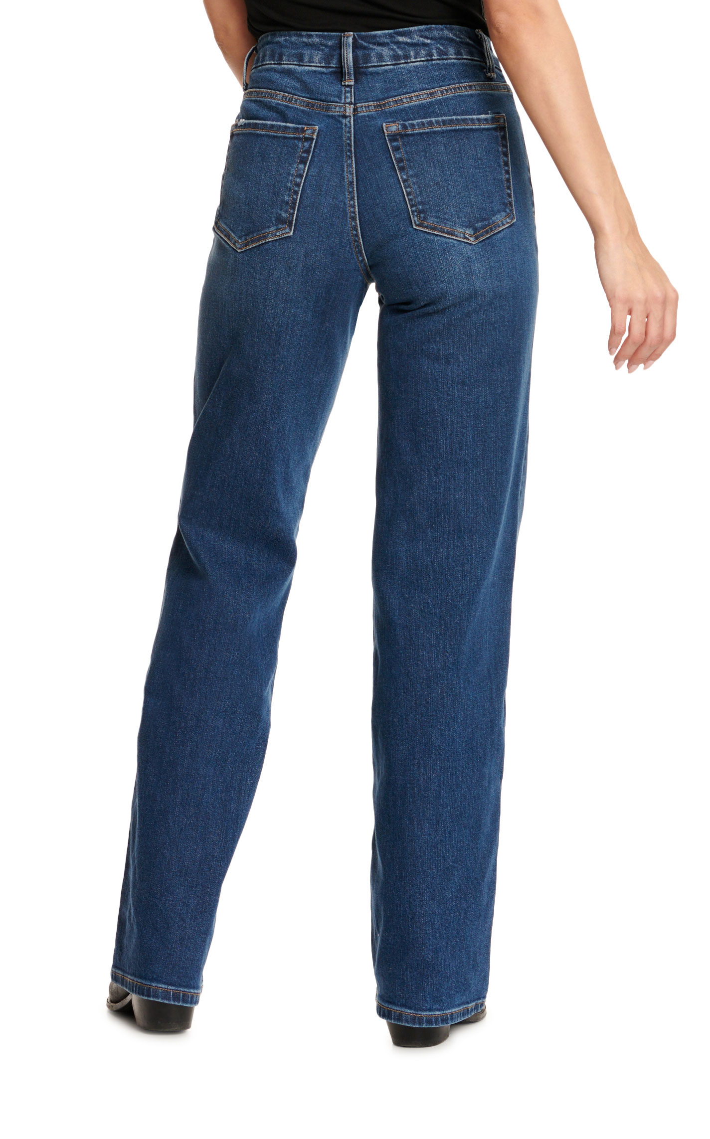 Vervet Women's Linsey Dark Wash High Rise 90's Loose Fit Wide Leg Jeans - Image 1