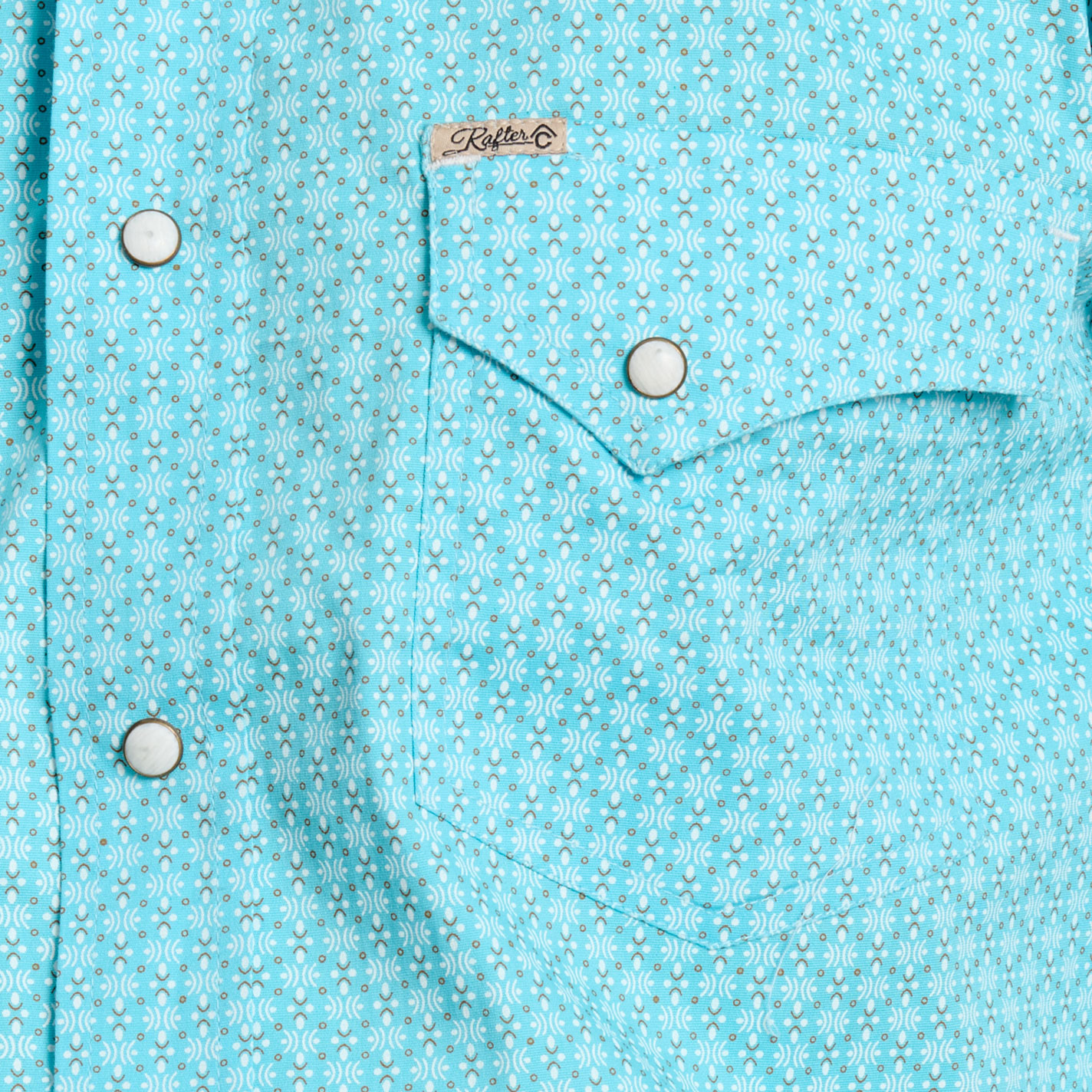 Rafter C Men's ProFlex45 Turquoise Geo Western Shirt - Big & Tall - Image 1