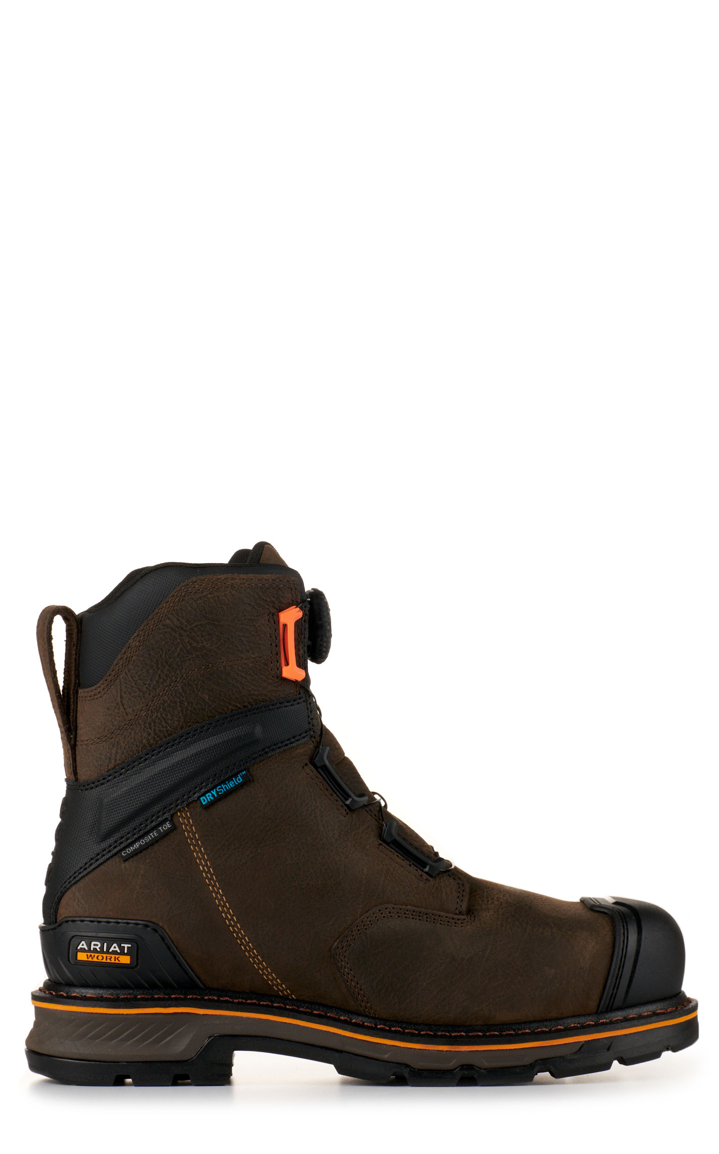 Ariat Men's Stump Jumper Dark Brown BOA Waterproof Round Composite Toe Lace Up Work Boots - Image 1