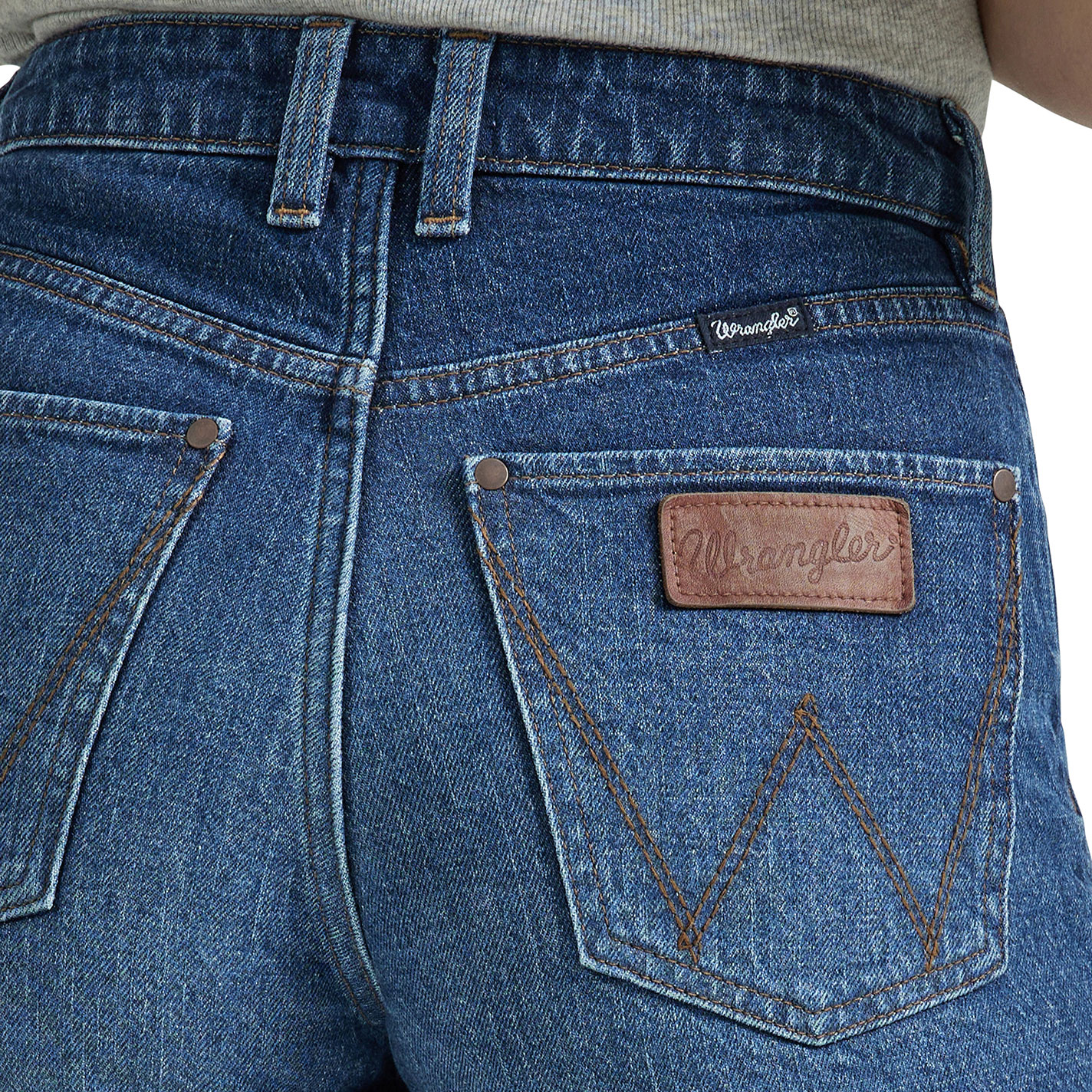 Wrangler Retro Women's Mae Medium Wash Cut-Off Jean Shorts - Image 1