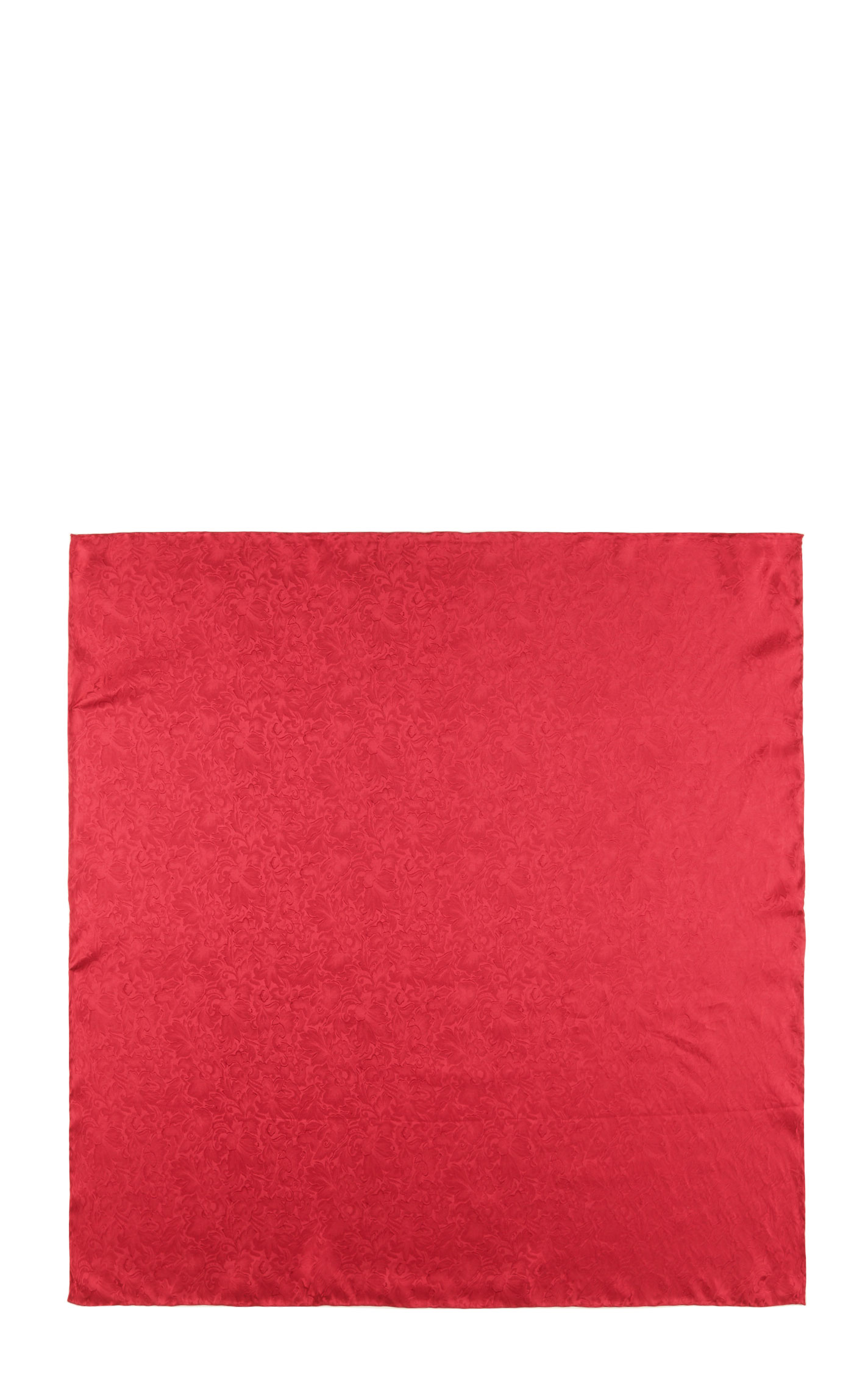Wyoming Traders Women’s Rich Red Floral Silk Scarf - Image 1