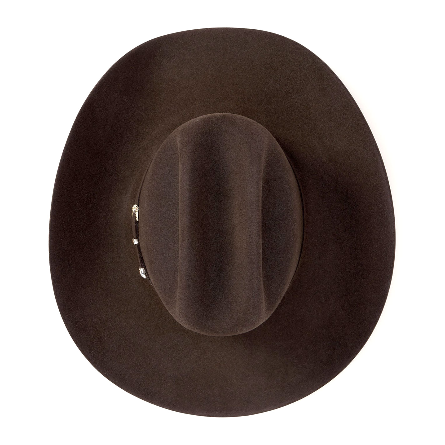 Stetson El Patron 30X Mocha Felt Cattleman's Crown Cowboy Hat - Image 1
