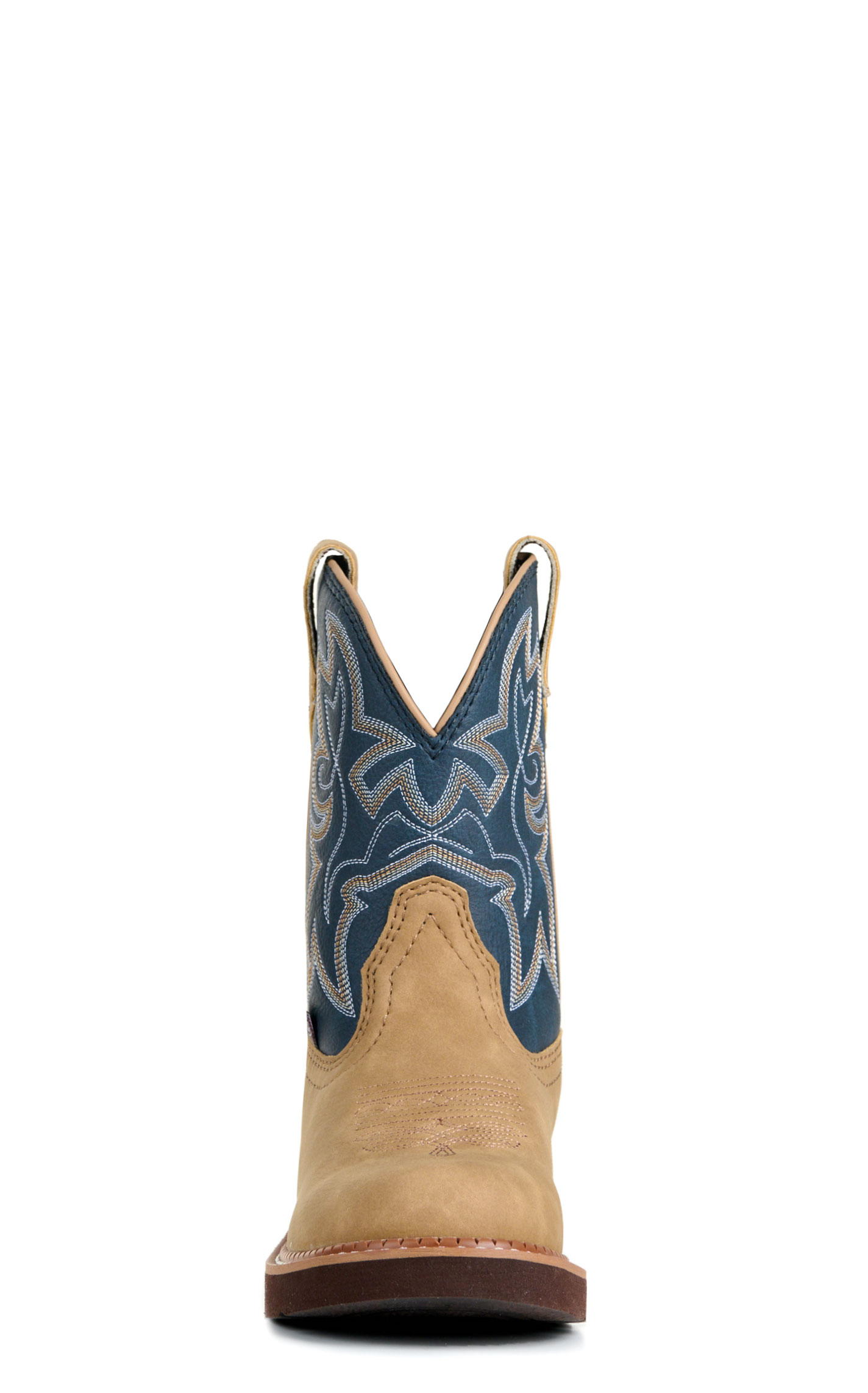 Justin Women's Honey & Denim Round Toe Cowboy Boots - Image 1
