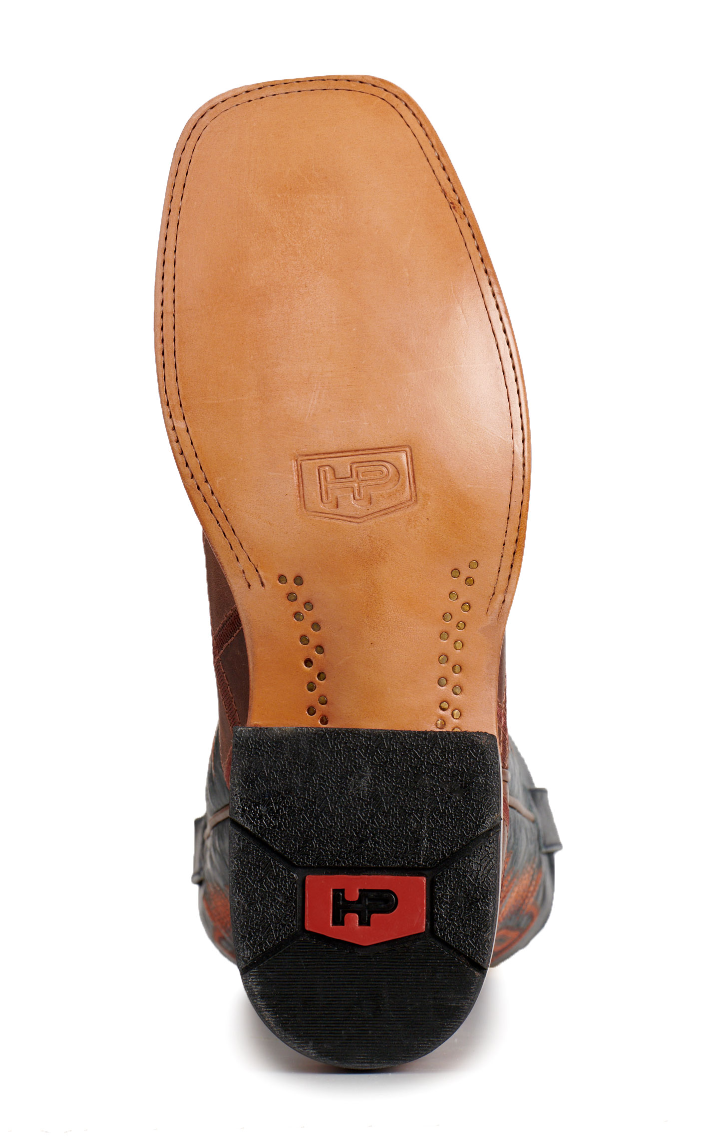 Anderson Bean Men's Horsepower Brown Patchwork & Navy Square Toe Cowboy Boots - Image 1
