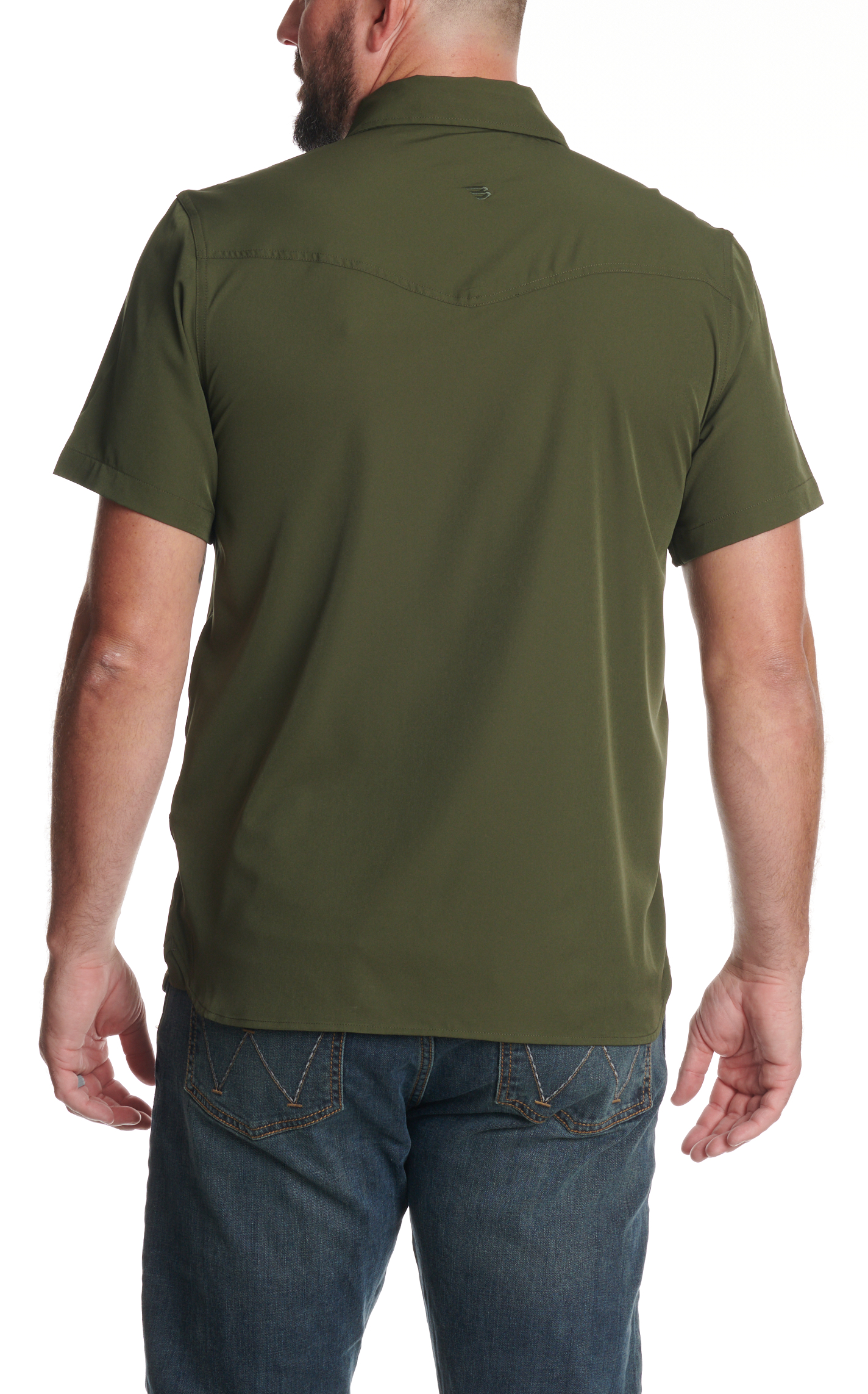 Burlebo Men's Performance Mallard Green Western Shirt - Image 1