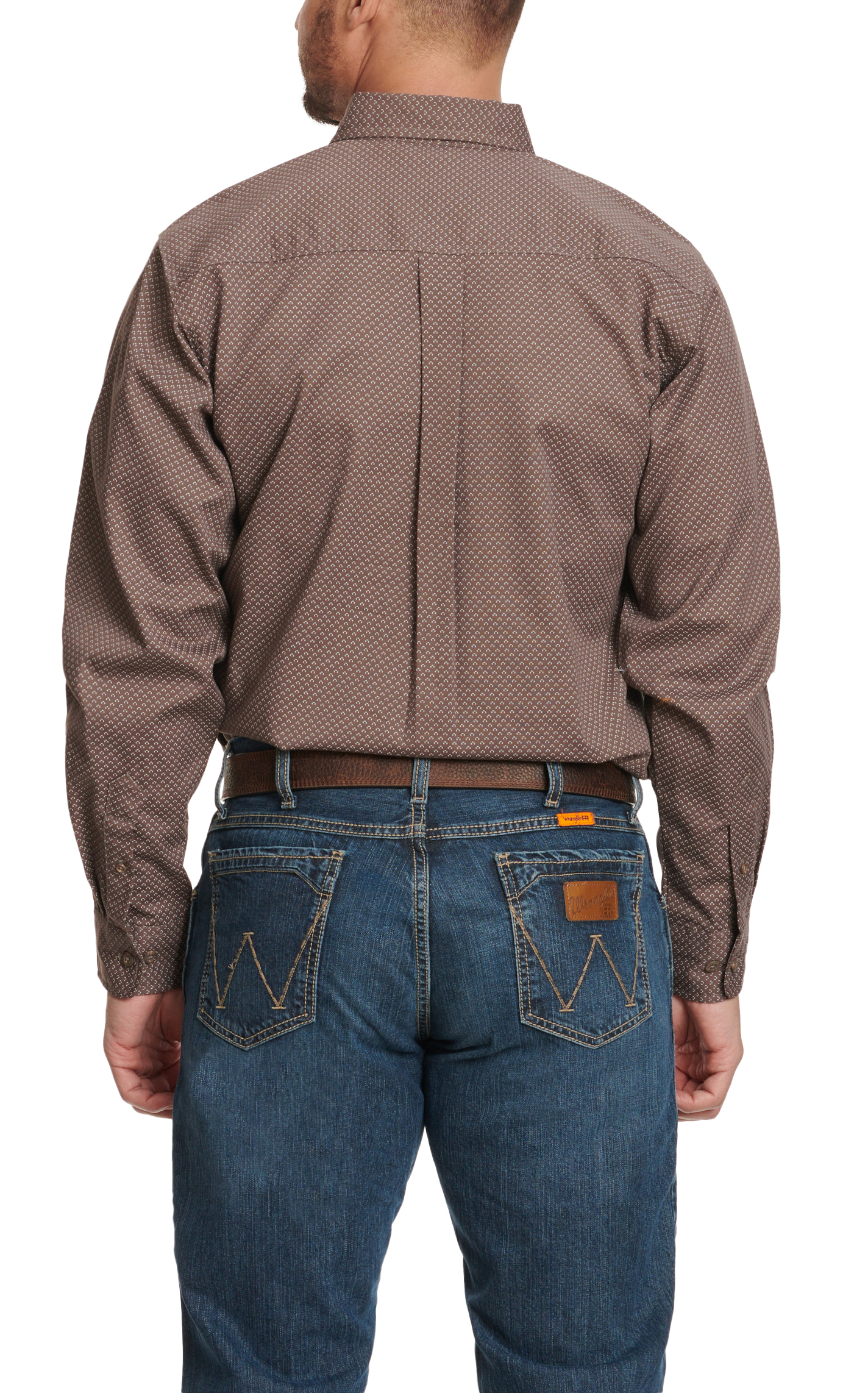 Forge Men's Dark Cement Geo Print FR Work Shirt - Image 1