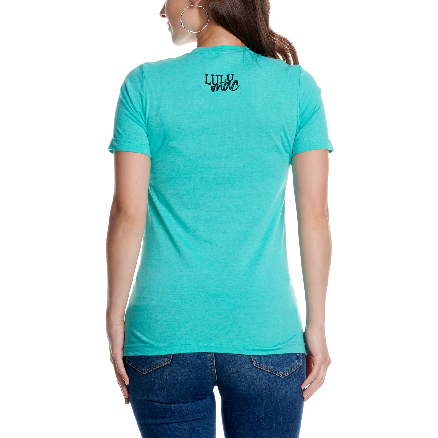 Girlie Girl Women's Heather Sea Grass Texas Flowers Graphic T-Shirt - Image 1