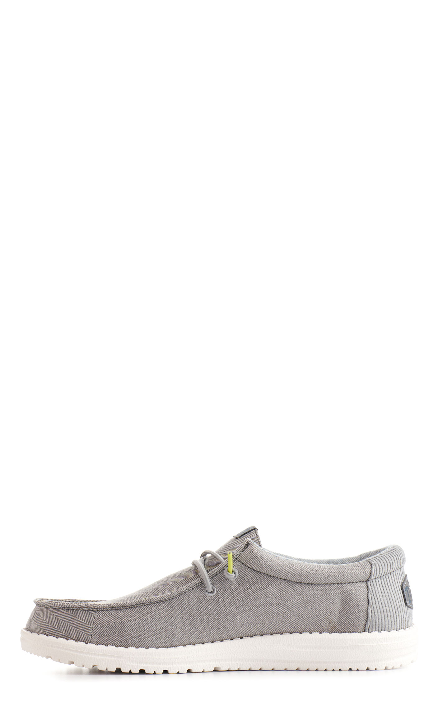 Hey Dude Men's Wally Herringbone Gray Moc Toe Casual Shoes - Image 1