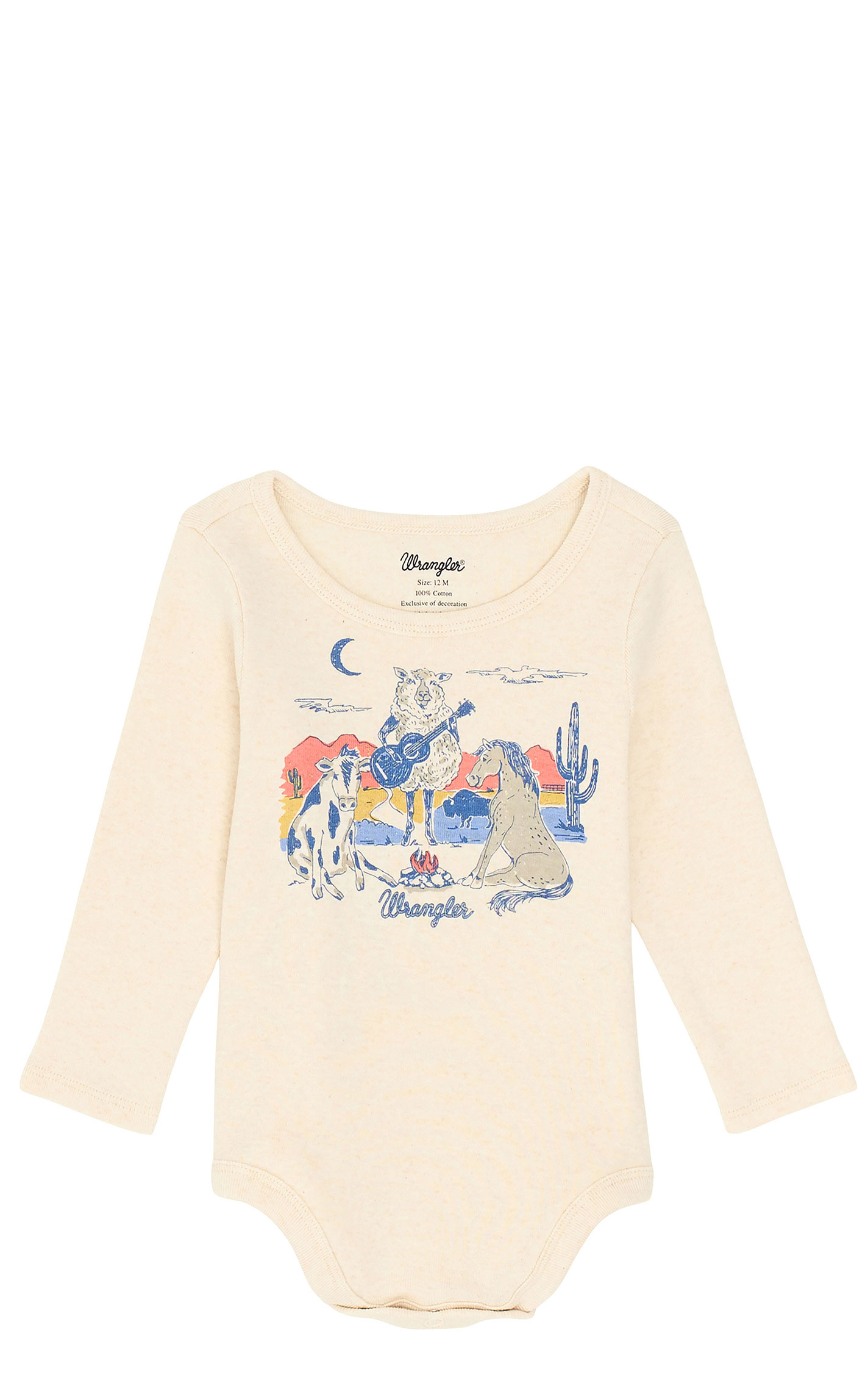 Wrangler Infant White Animal Guitar Onesie - Image 1
