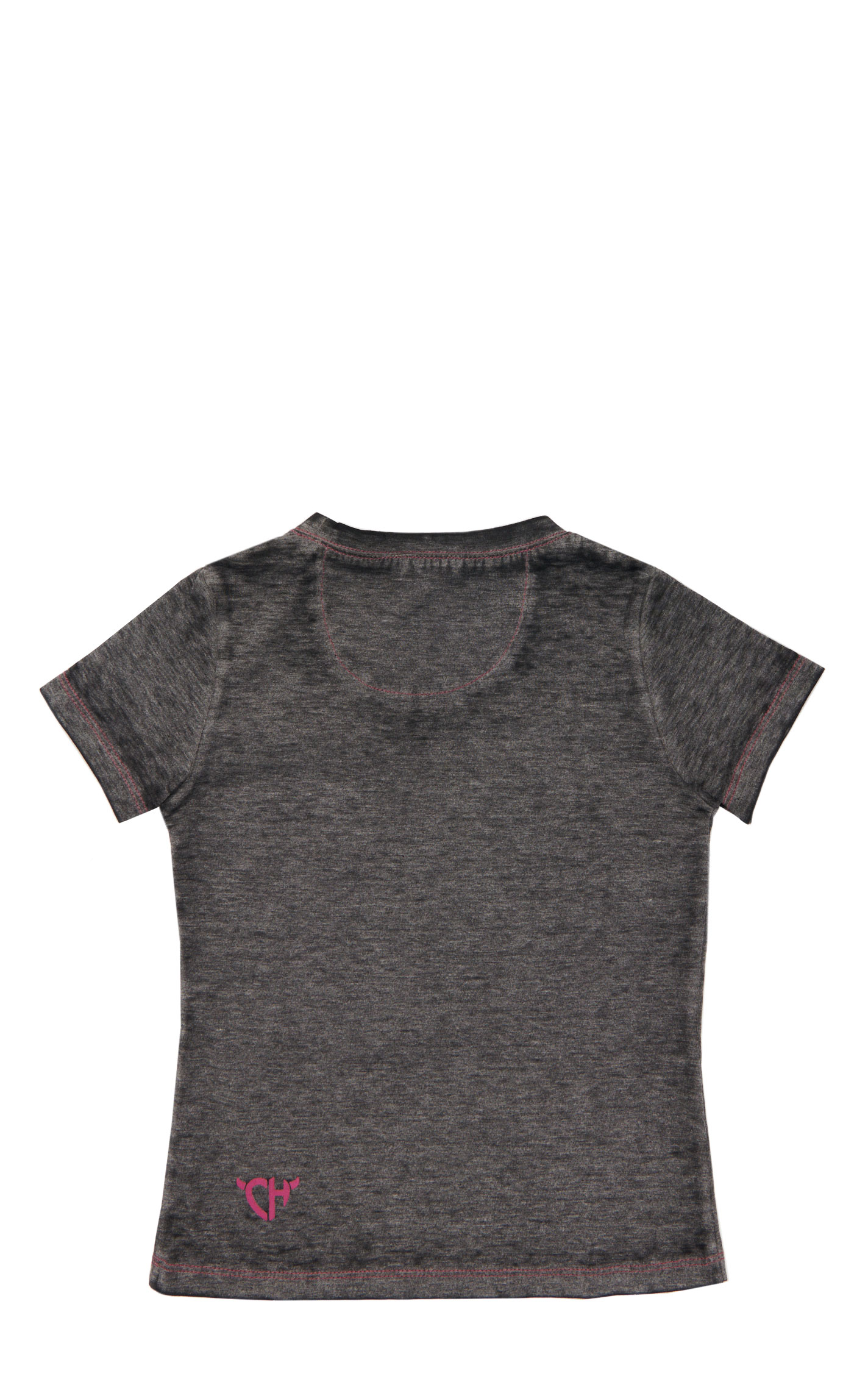 Cowgirl Hardware Girl's Washed Heather Black Watercolor Horse Graphic T-Shirt - Image 1