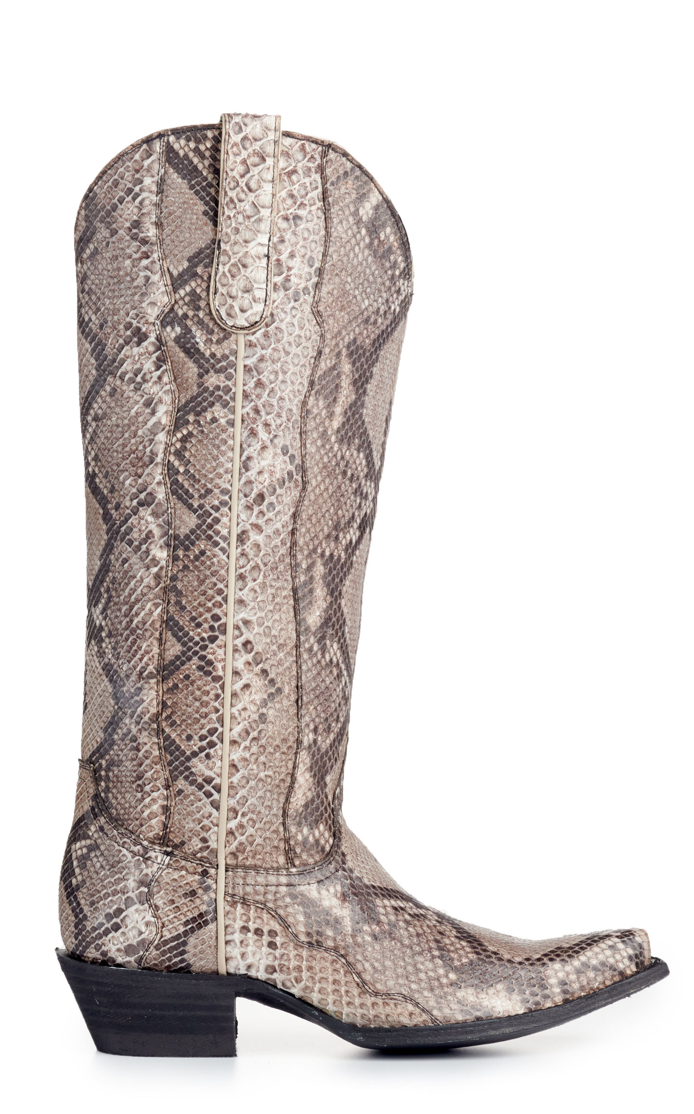 Cavender's Women's Natural Python Snip Toe Exotic Cowboy Boot - Image 1