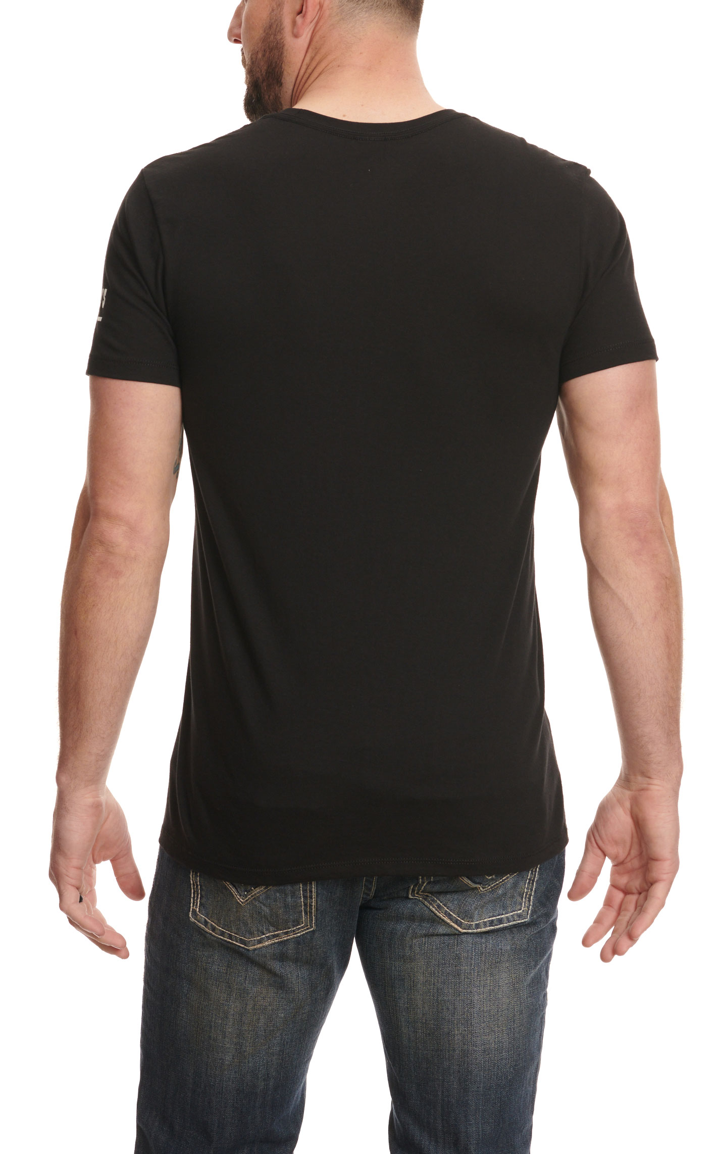 Lazy J Men's Black Colorful Serape America's Best Logo Graphic Short Sleeve T-Shirt - Image 1