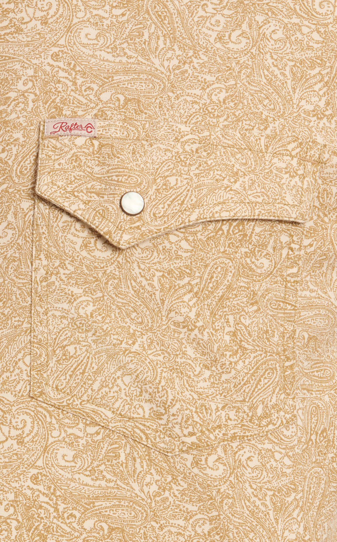 Rafter C Men's ProFlex45 Tan & Brown Paisley Long Sleeve Western Shirt - Image 1