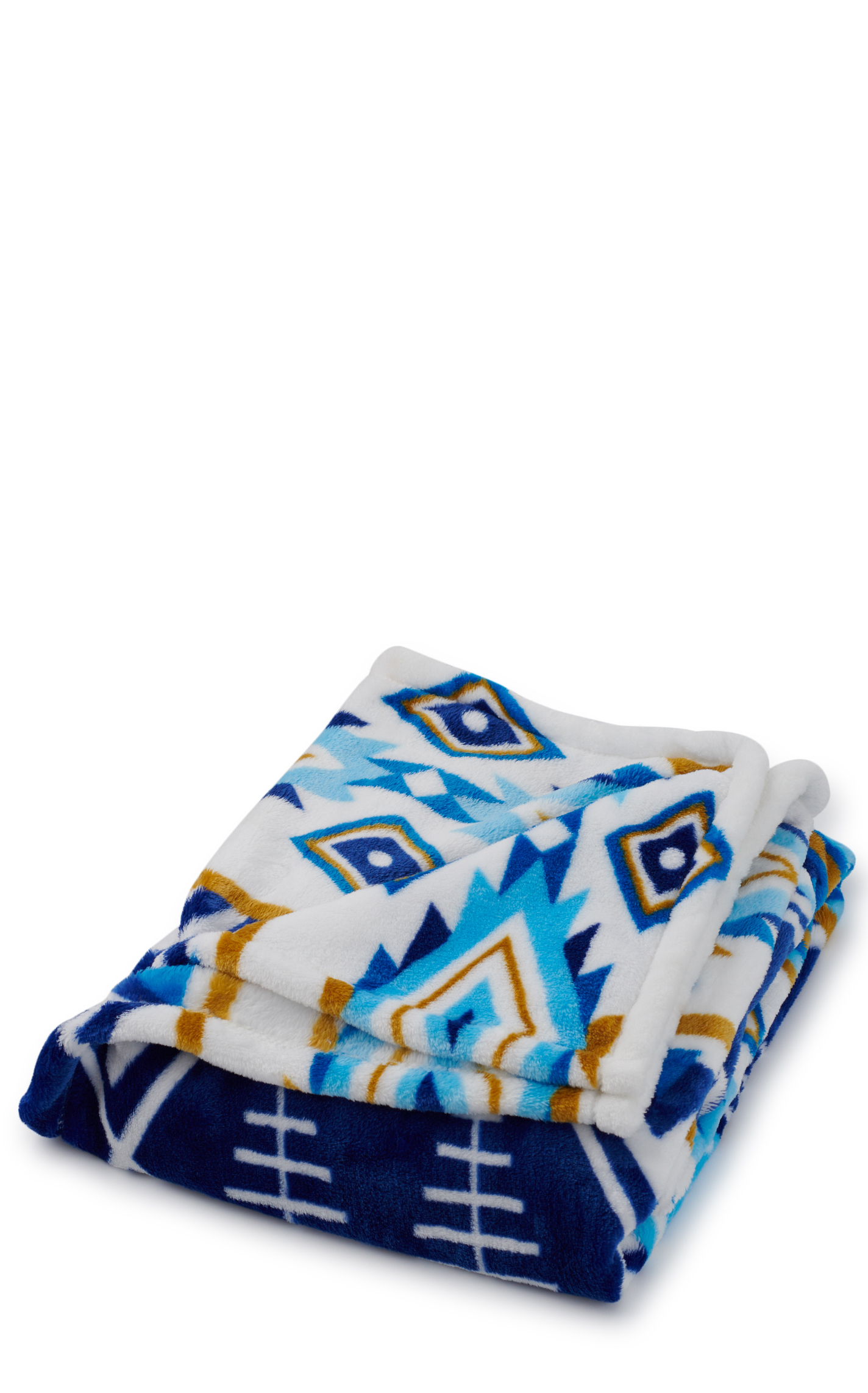 Carstens Inc. Open Sky Aztec Print Fleece Travel Blanket - Image 1