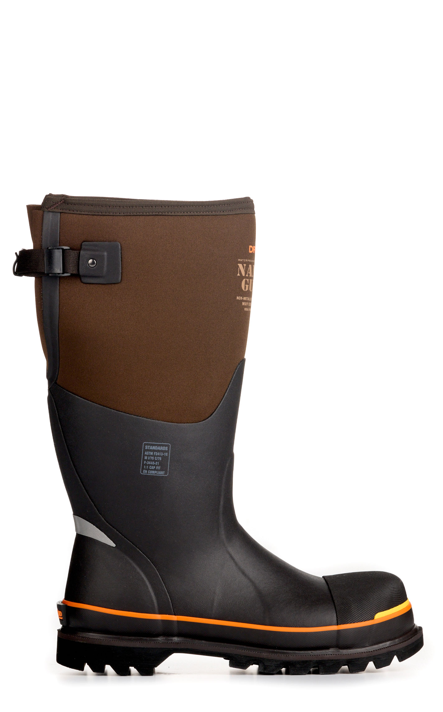 Dryshod Men's WIXIT Black and Brown Round Nanotoe Work Boots - Image 1