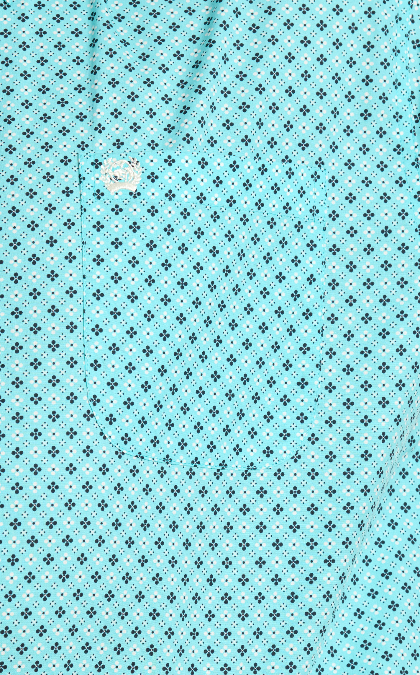 Cinch Men's Turquoise White & Navy Geo Print Western Shirt - Image 1