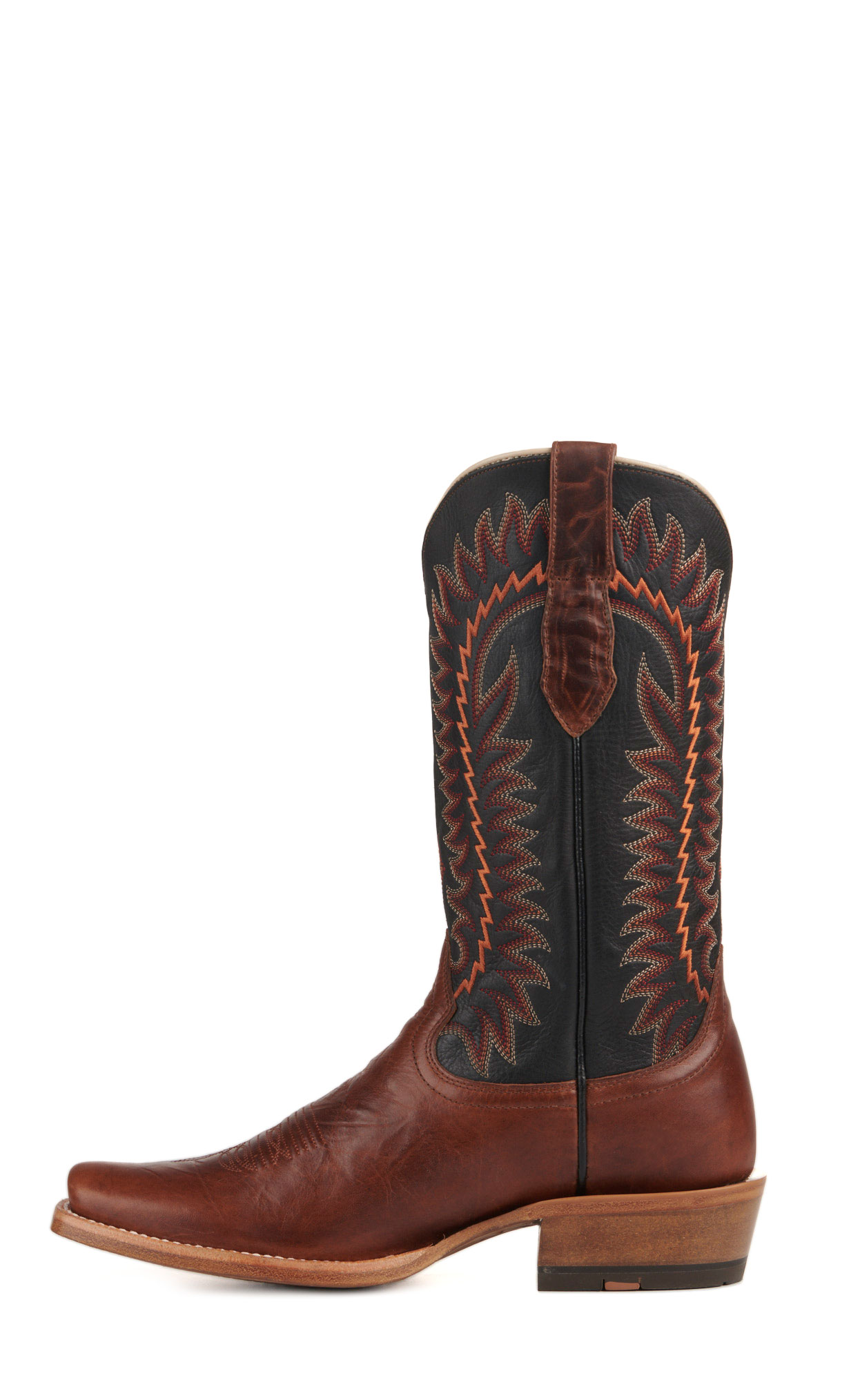 Ariat Men's Futurity Time Copper Crunch and Black TekStep Punchy Square Toe Cowboy Boots - Image 1