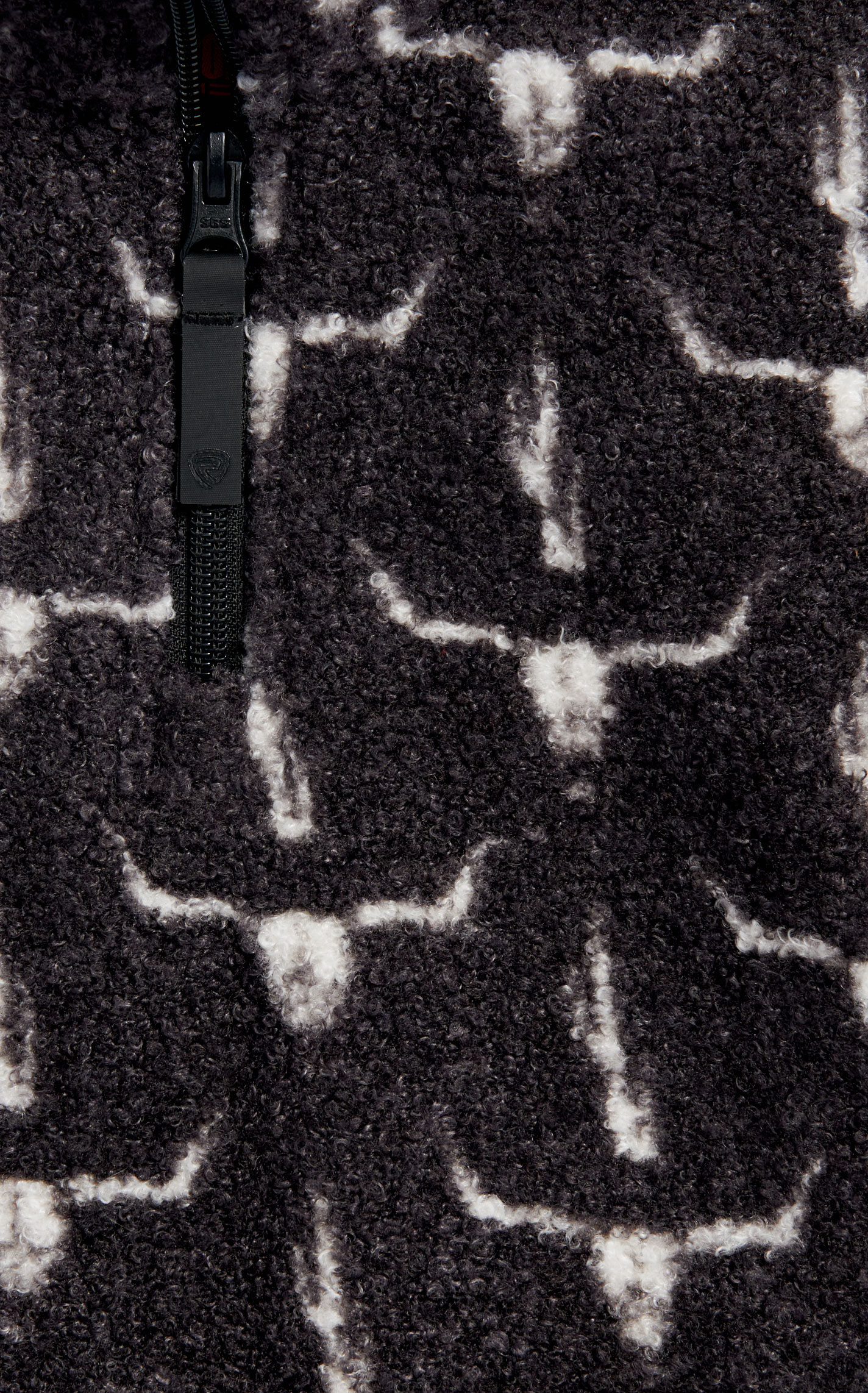 Rock & Roll Denim Boy's Black & White Longhorn Print 1/4 Zip Pullover - Image 1
