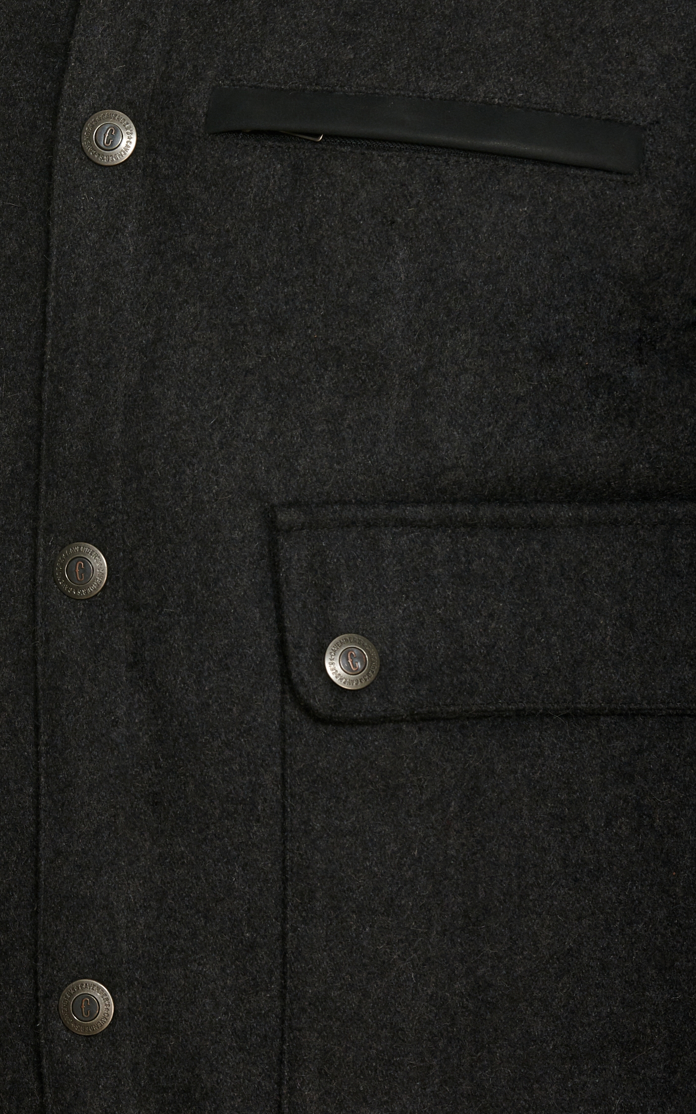 Cavender's Men's Black Wool Rancher Vest - Image 1