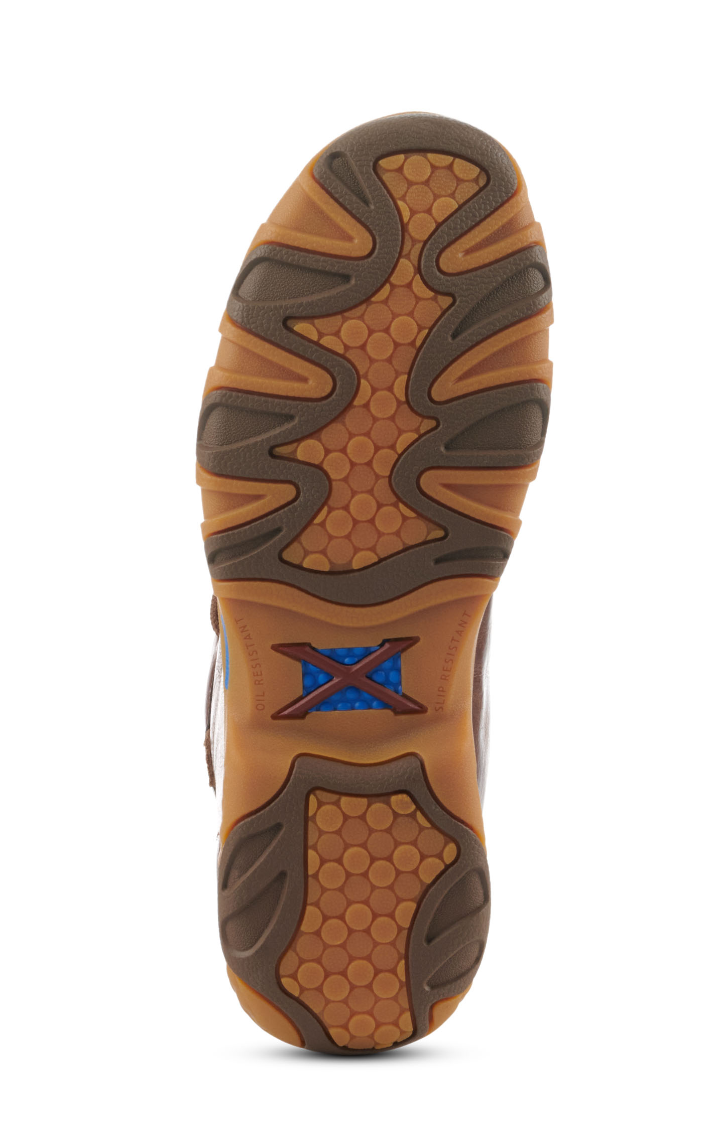 Twisted X Men's Cognac Brown Quilted Driving Moc Casual Shoes - Image 1