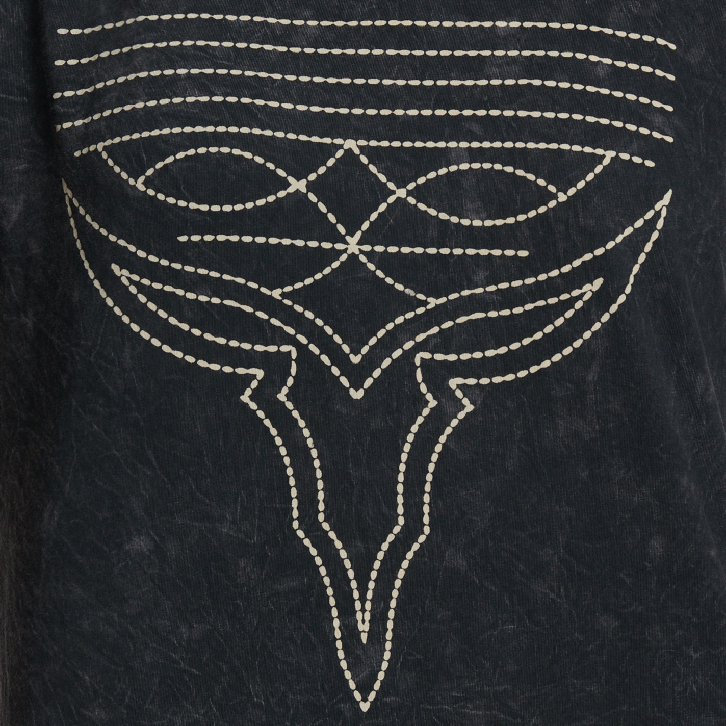 Lotus Fashion Women’s Black Western Boot Stitch Graphic T-Shirt - Image 2