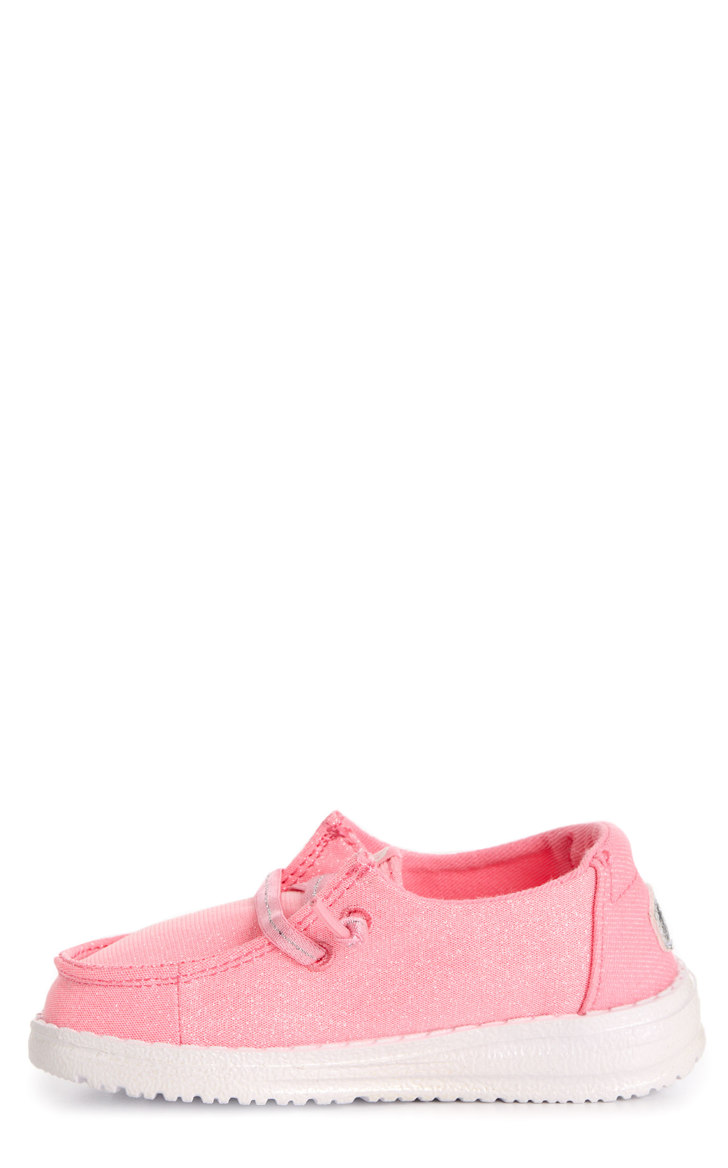 Hey Dude Toddler Girl's Wendy Shimmery Pink Moc Toe Casual Shoes  - Image 1