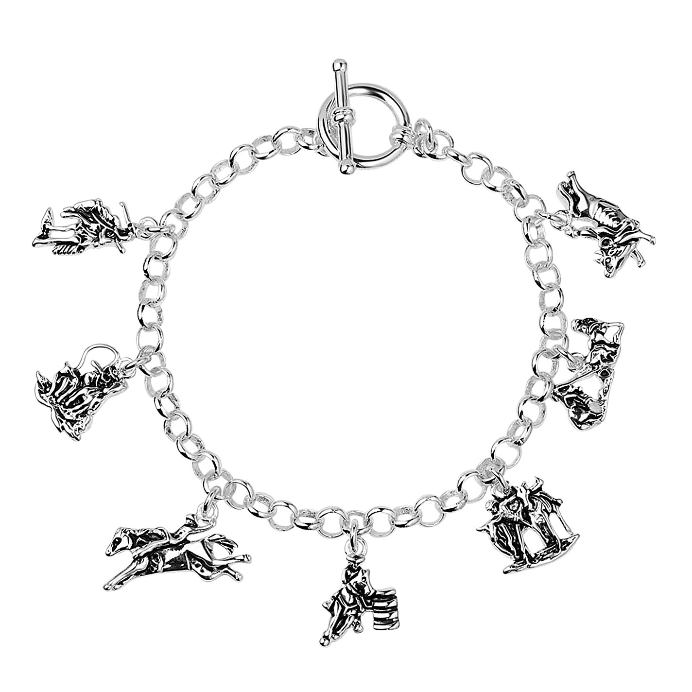 Montana Silversmiths Silver Western Charm Bracelet  - Image 1