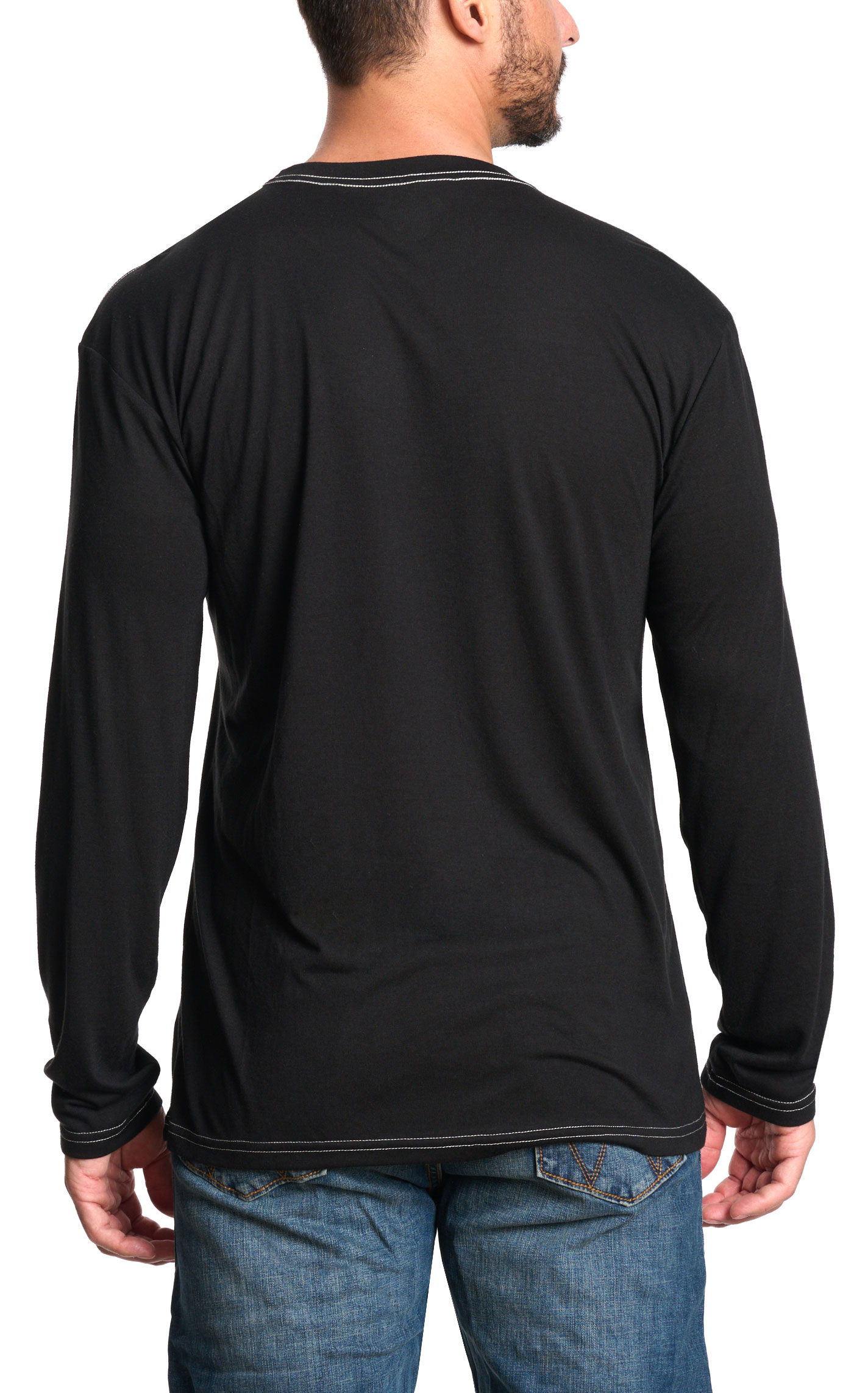 Cowboy Hardware Men's Black & Embroidered Logo Graphic T-Shirt - Image 1