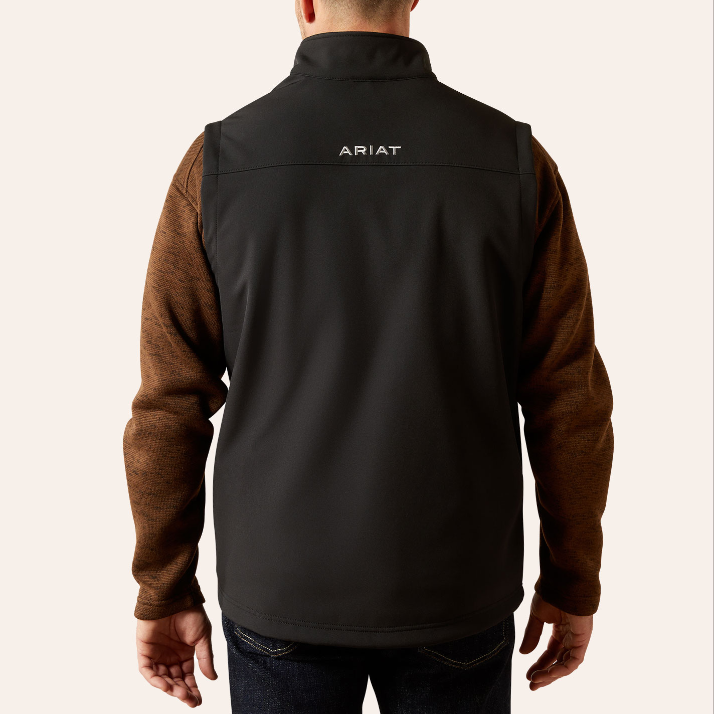 Ariat Men's Vernon Black Softshell Vest - Image 1