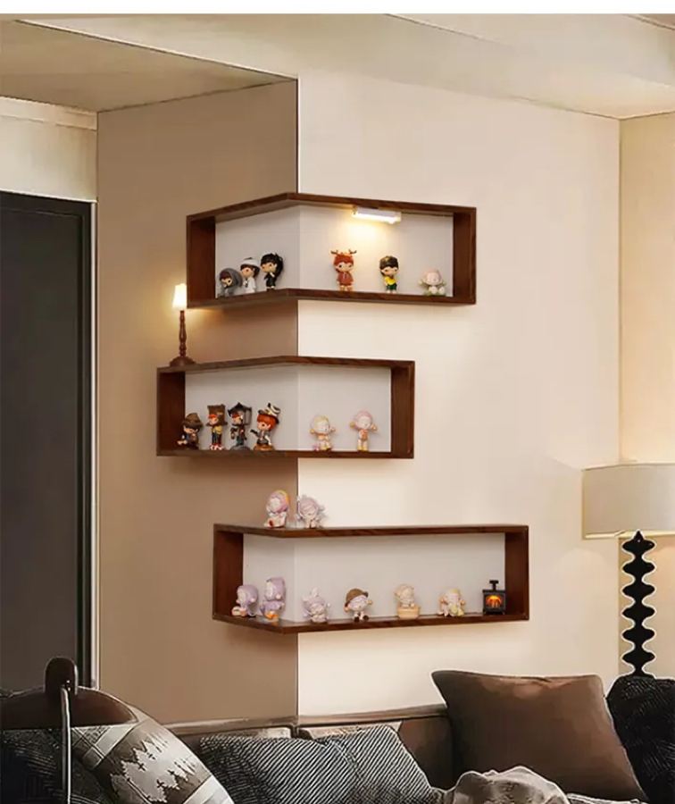 Decorative Wall Art and Creative Corner Storage Racks