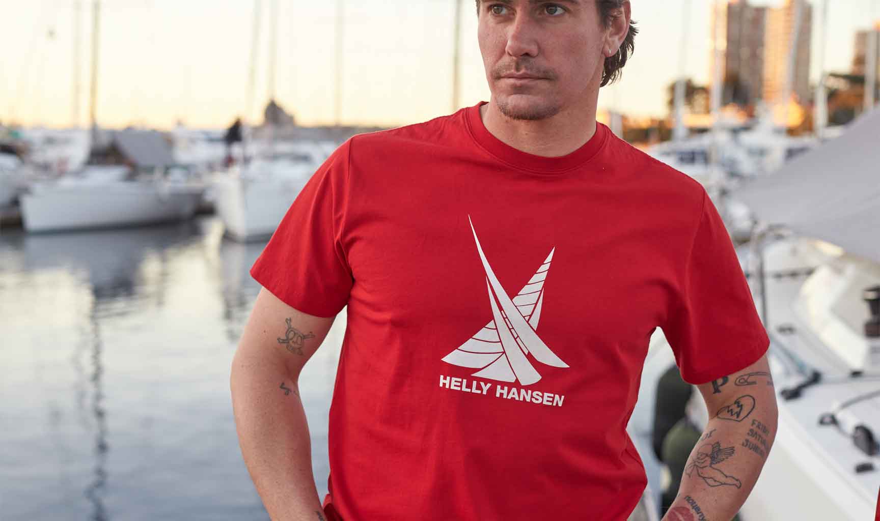 TWIN SAIL T-SHIRT, Red