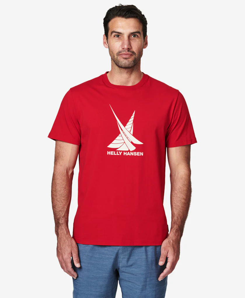 TWIN SAIL T-SHIRT, Red