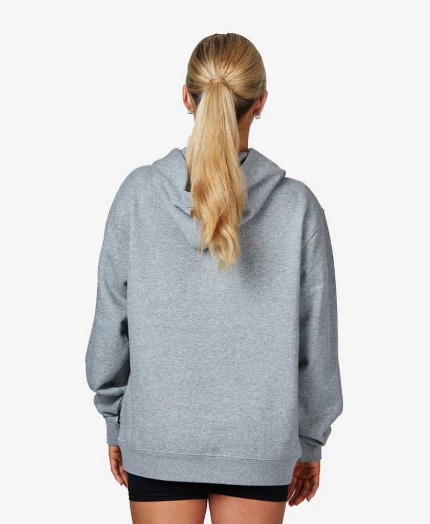 W HH LOGO HOODED FLEECE, Grey Melange