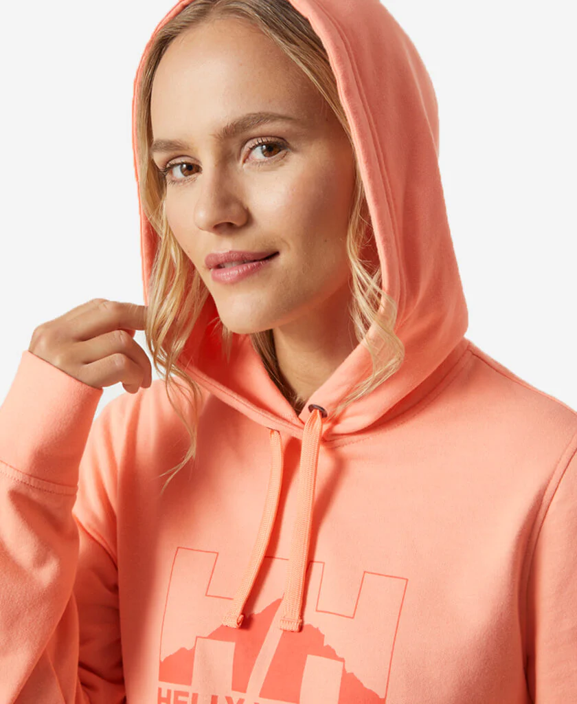 WOMENS NORD GRAPHIC PULL OVER HOODIE, Rose Quartz