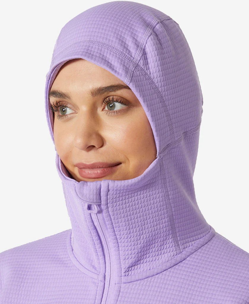 W EVOLVED AIR HOODED MIDLAYER, Heather