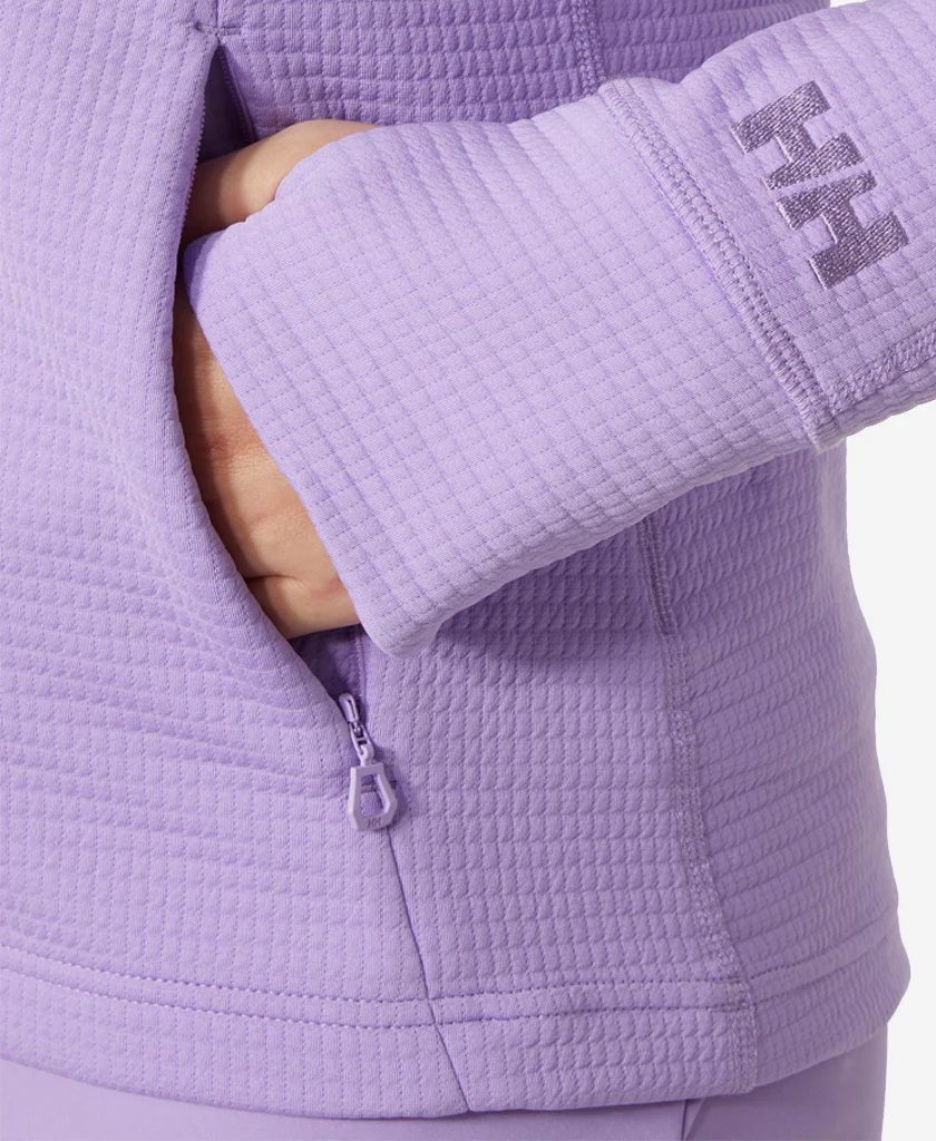 W EVOLVED AIR HOODED MIDLAYER, Heather