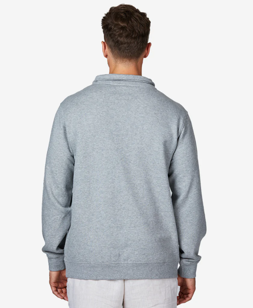 HALF ZIP FLEECE, Grey Melange