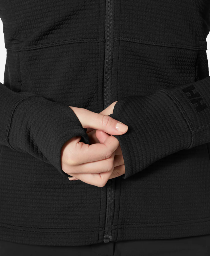 W EVOLVED AIR HOODED MIDLAYER, Black