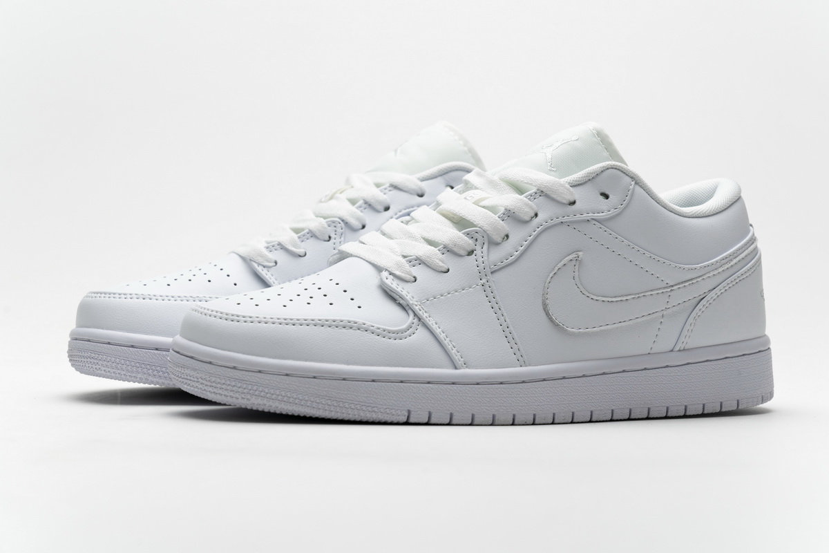 Air Jordan 1 Low White Pure Platnium 553558 111