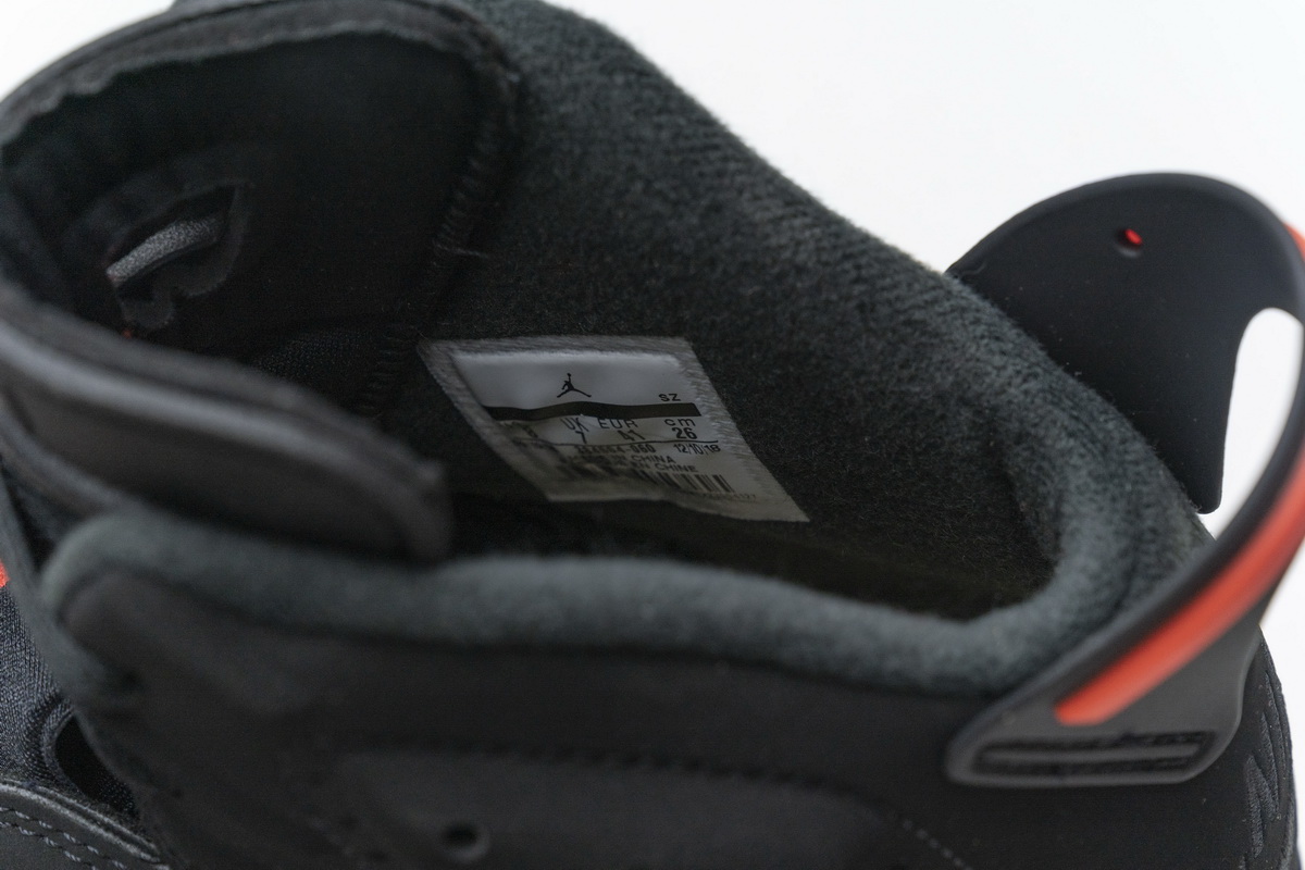 Air Jordan 6 Black Infrared 384664-060