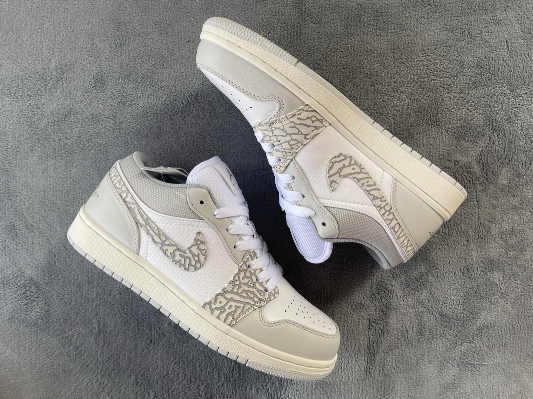 Air Jordan 1 Low PRM Elephant Print  DH4269-100