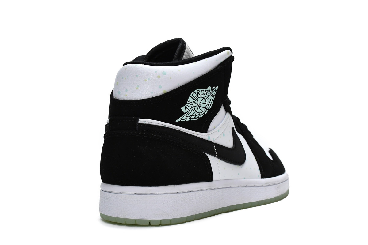 Air Jordan 1 Mid GS White Black Teal Tint BQ6931-103