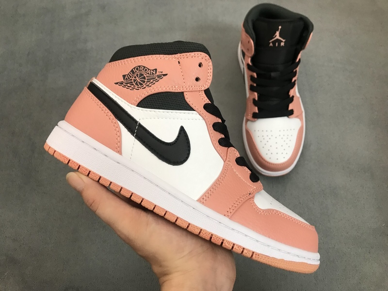 Air Jordan 1 Mid Pink Quartz 555112-603