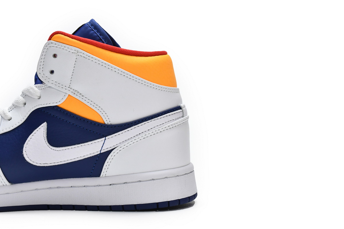 Air Jordan 1 Mid White Deep Royal Blue 554724-131