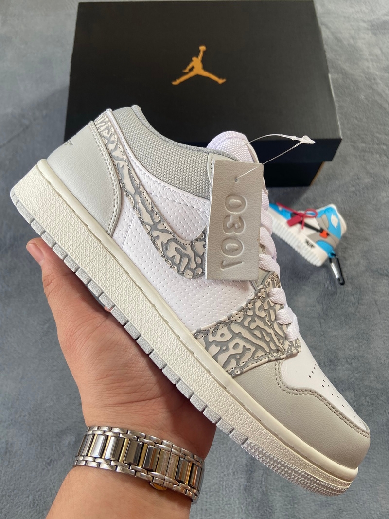 Air Jordan 1 Low PRM Elephant Print  DH4269-100