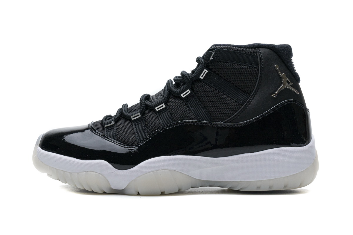 Air Jordan 11 25th Anniversary Black Silver Eyelets CT8012-011